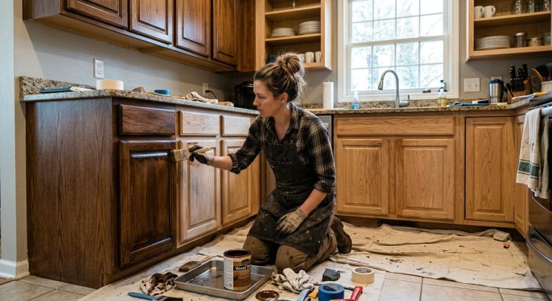 Built In Cabinetry Staining in Terre Haute, IN