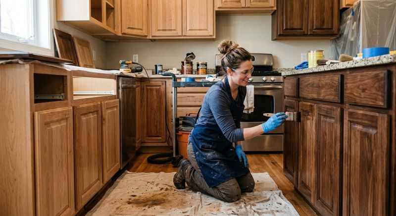 Oak Cabinet Refinishing in Terre Haute, IN