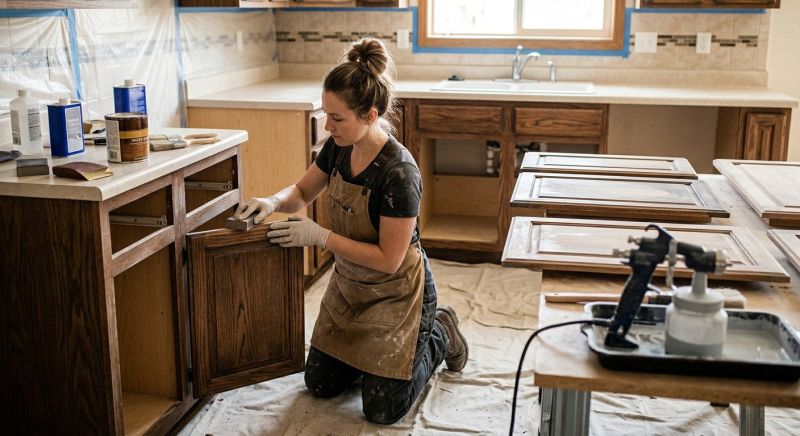Wood Cabinet Refinishing in Dayton, OH